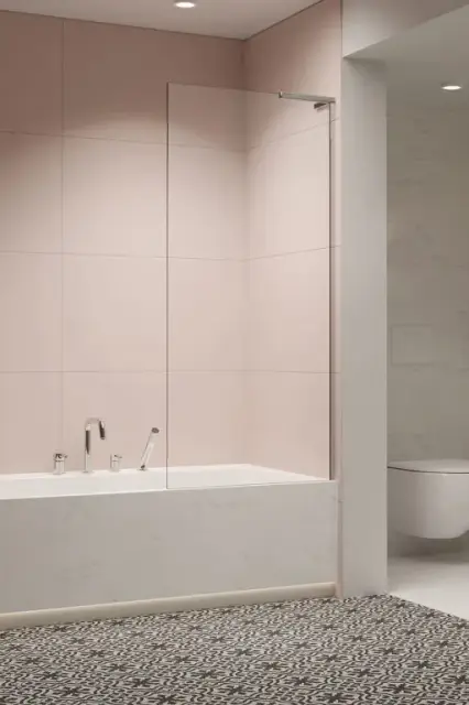 Radaway Modo SL PNJ II Шторка на ванну, прозрачная 8 мм, Easy Clean 60х150h см, цвет: хром глянцевый 10316060-01-01L