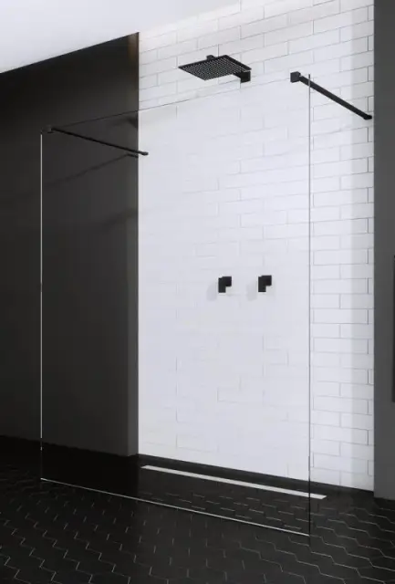 Radaway Modo X I Душевое ограждение walk-in, прозрачное 10 мм, Easy Clean 120х200h см, цвет: black 388324-54-01