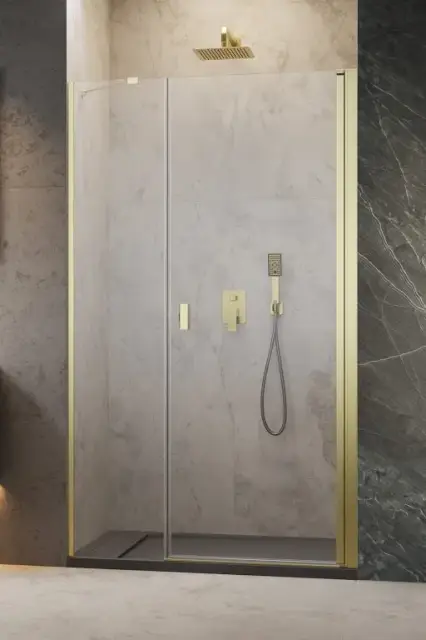 Radaway Nes DWS I Душевая дверь, правая 6 мм, Easy Clean 120х200h см, цвет: brushed gold 10028120-99-01R