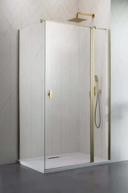 Radaway Nes KDJ II Душевая дверь, левая 5 мм, Easy Clean 100х200h см, цвет: brushed gold 10032100-99-01L