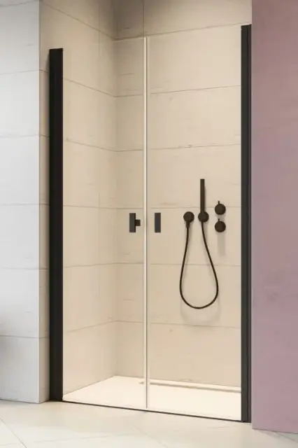 Radaway Nes DWD I Душевая дверь в нишу прозрачная 6 мм, Easy Clean 120х200h см, цвет: black 10027120-54-01