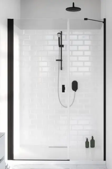 Radaway Nes DWS I Душевая дверь, правая, прозрачная 6 мм, Easy Clean 140х200h см, цвет: black 10028140-54-01R