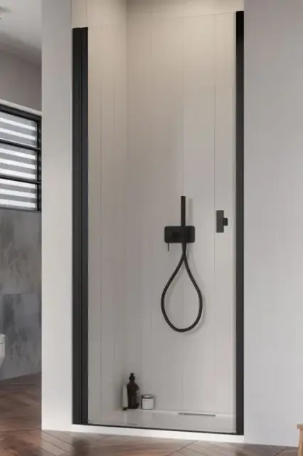 Radaway Nes DWJ I Душевая дверь в нишу, левая, прозрачная 6 мм, Easy Clean 80х200h см, цвет: black 10026080-54-01L
