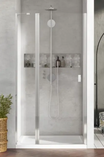 Radaway Nes DWJ II Душевая дверь в нишу, правая 6 мм, Easy Clean 90х200h см, цвет: хром глянец 10036090-01-01R