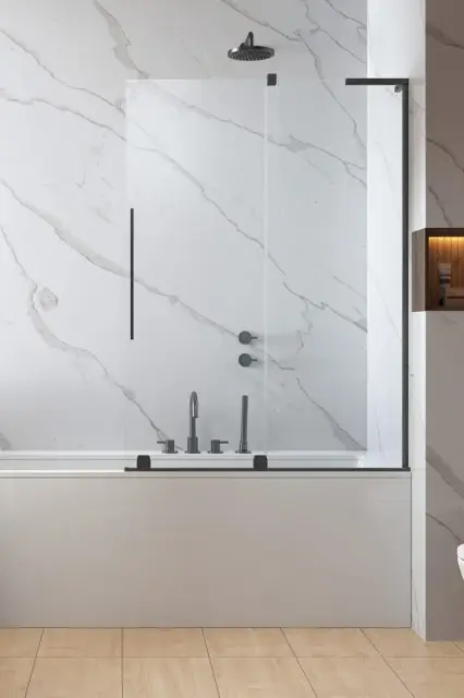 Radaway Furo SL PND II Шторка на ванну раздвижная, Easy Clean 63,8х150h см, цвет: brushed gunmetal 10309638-92-01R