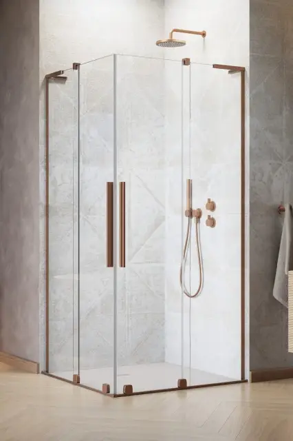 Radaway Furo KDD Душевая дверь, правая 8 мм, Easy Clean 90х200h см, цвет: brushed copper 10305090-93-01R