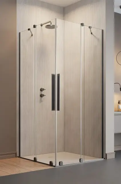 Radaway Furo KDD Душевая дверь, левая 8 мм, Easy Clean 90х200h см, цвет: brushed gunmetal 10105090-92-01L