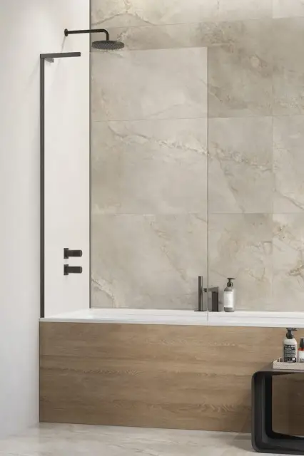 Radaway Modo New PNJ II Шторка на ванну, прозрачная, Easy Clean 50х150h см, цвет: brushed gunmetal 10316050-92-01R