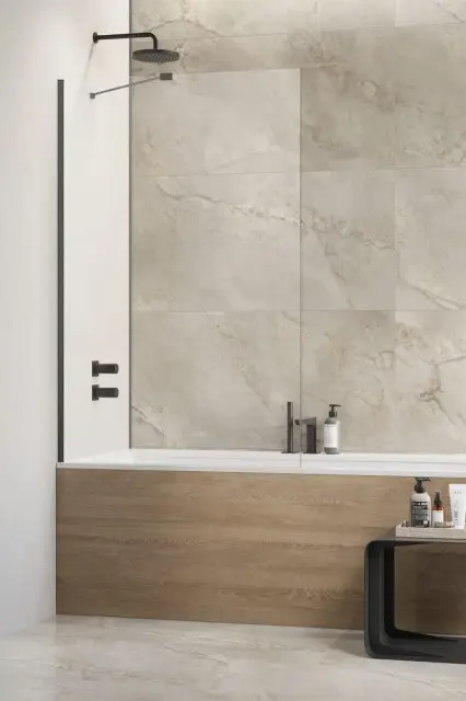 Radaway Modo New PNJ II Шторка на ванну, прозрачная, Easy Clean 70х150h см, цвет: brushed gunmetal 10006070-92-01