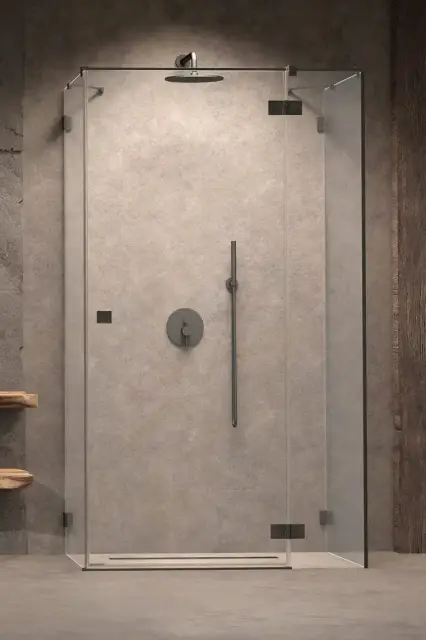 Radaway Essenza Pro KDJ+S Душевая дверь правая 6 мм, Easy Clean 110х200h см, цвет: brushed gunmetal 10097311-92-01R