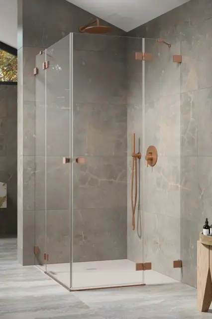 Radaway Essenza Pro KDD Душевая дверь, правая 6 мм, Easy Clean 80х200h см, цвет: brushed copper 10096080-93-01R