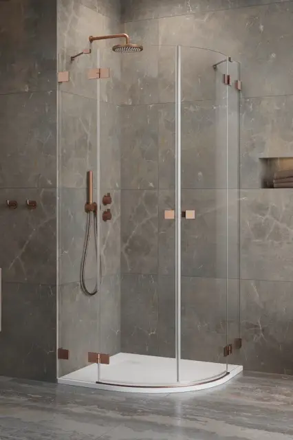 Radaway Essenza Pro PDD Душевая дверь, левая 6 мм, Easy Clean 90х200h см, цвет: brushed copper 10095090-93-01L