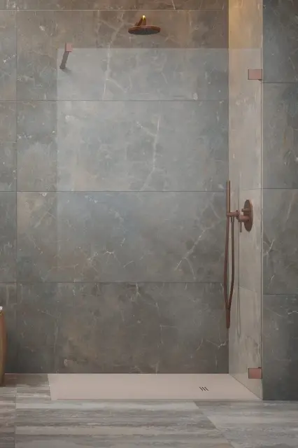 Radaway Essenza Pro Душевое ограждение walk-in 6 мм, Easy Clean 65х200h см, цвет: brushed copper 10103065-93-01