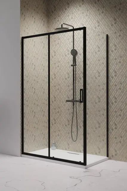 Radaway Premium Pro KDJ Душевая дверь, левая, прозрачная 6 мм, Easy Clean 150х200h см, цвет: black 1015150-54-01L