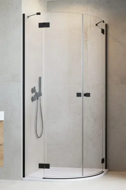 Radaway Essenza PDD Душевая дверь, правая, прозрачная 6 мм, Easy Clean 100х200h см, цвет: black 1385003-54-01R