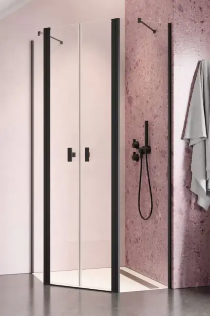 Radaway NES PTD Боковая стенка, прозрачная 6 мм, Easy Clean 100х200h см, цвет: black 10051100-54-01