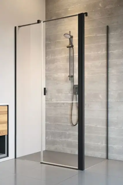 Radaway Nes 8 KDS II Душевая дверь, левая, прозрачная 8 мм, Easy Clean 90х200h см, цвет: black 10087090-54-01L