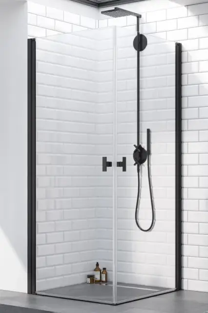 Radaway NES KDD I Душевая дверь, левая, прозрачная 6 мм, Easy Clean 90х200h см, цвет: black 10021090-54-01L