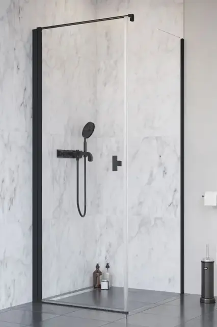 Radaway Nes 8 KDJ I Душевая дверь, правая, прозрачная 8 мм, Easy Clean 90х200h см, цвет: black 10072090-54-01R