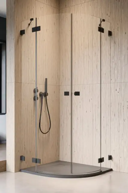 Radaway Essenza Pro PDD Душевая дверь, правая, прозрачная 6 мм, Easy Clean 80х200h см, цвет: black 10095080-54-01R