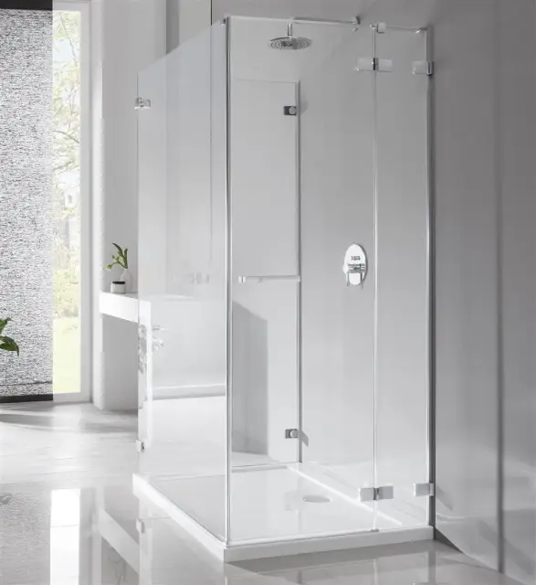 Radaway Euphoria KDJ P Боковая стенка, прозрачная 8 мм, Easy Clean 110х200h см, цвет: хром глянцевый 383039-01