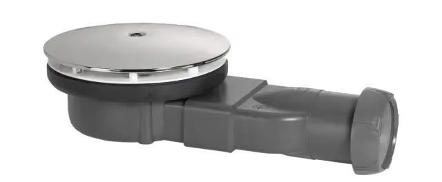 Radaway Сифон для душевого поддона с силиконовой мембраной, пластиковый, цвет: хром глянцевый R400