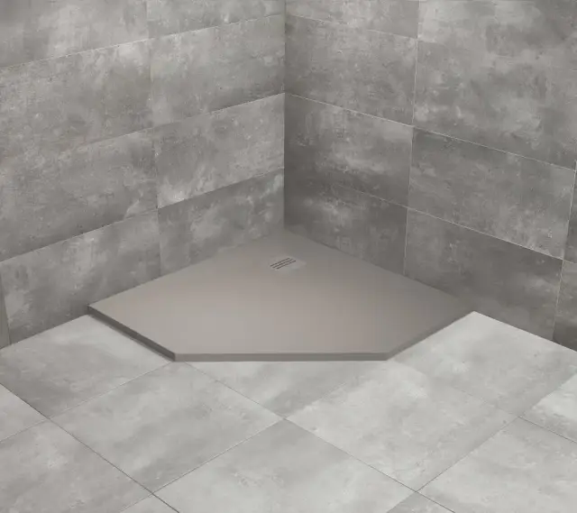 Radaway Kyntos PT Поддон для душа из композита, 80х80х3h см под решетку, цвет: cemento HKPT8080-74