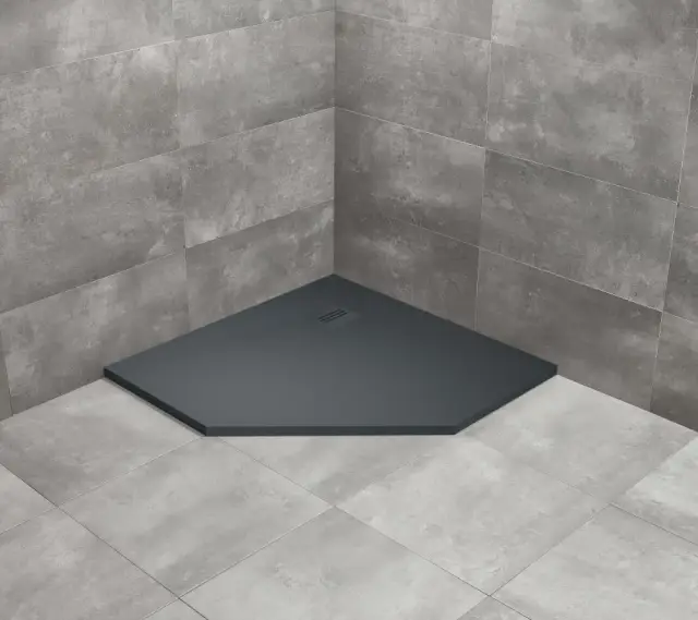 Radaway Kyntos PT Поддон для душа из композита, 100х100х3h см под решетку, цвет: anthracite HKPT100100-64