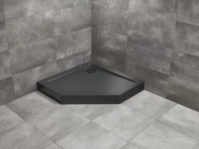 Radaway Doros PT Compact Поддон для душа из акрила, 100х100х11,5h см, цвет: stone black SDRPT1010-05-54S