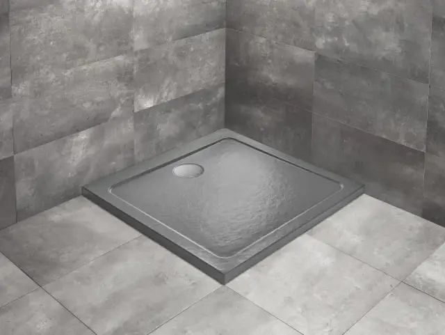 Radaway Doros C Поддон для душа из акрила, 80х80х4,5h см, цвет: stone anthracite SDRC8080-01-64S