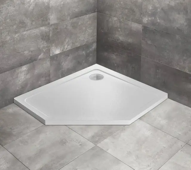 Radaway Doros PT E Поддон для душа из акрила, 100х80х5h см, правый, цвет: stone white SDRPT1080-01-04SR