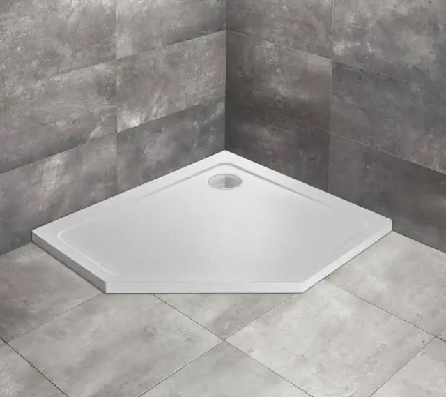 Radaway Doros PT E Поддон для душа из акрила, 100х90х5h см, левый, цвет: stone white SDRPT1090-01-04SL