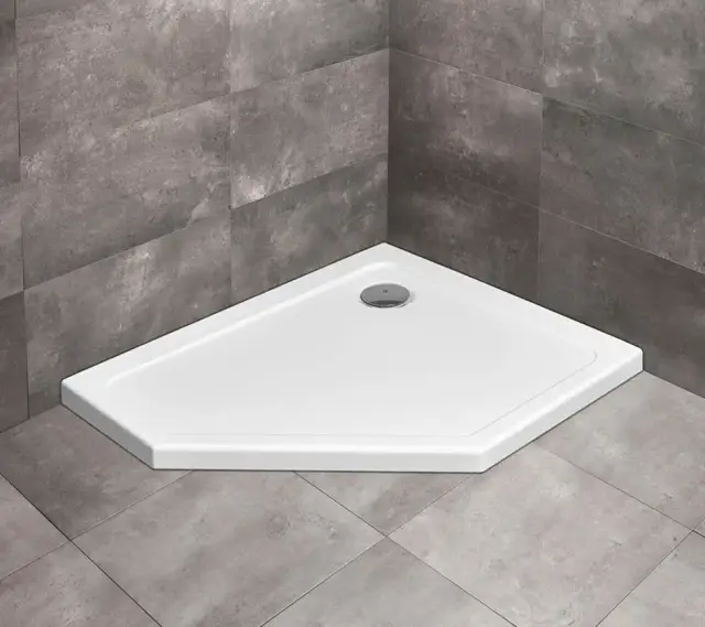 Radaway Doros PT E Поддон для душа из акрила, 100х80х5h см, правый, цвет: белый глянцевый SDRPT1080-01R