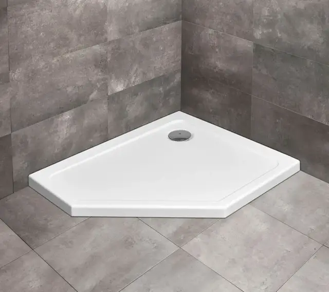 Radaway Doros PT E Поддон для душа из акрила, 100х90х5h см, левый, цвет: белый глянцевый SDRPT1090-01L