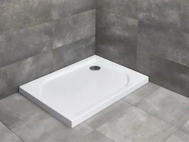 Radaway Delos D Поддон для душа из акрила, 75х100х5h см, цвет: белый глянцевый 4D17555-03