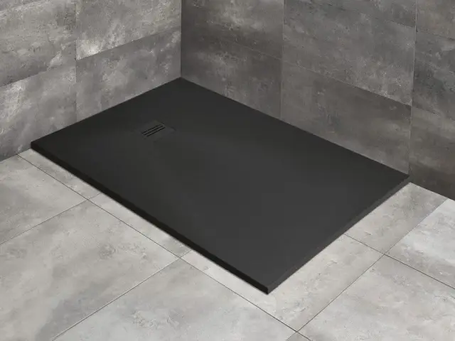 Radaway Kyntos F Поддон для душа из композита, 130х80х3h см под решетку, цвет: black HKF13080-54