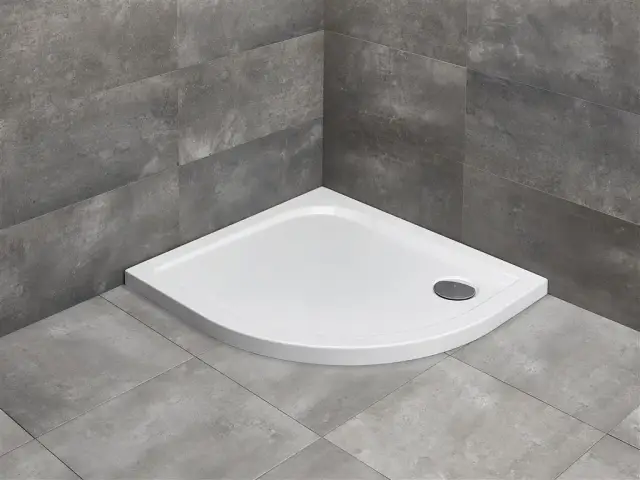 Radaway Delos E Поддон для душа из акрила, 90х80х4,5h см, левый, цвет: белый глянцевый SDE9080-01L