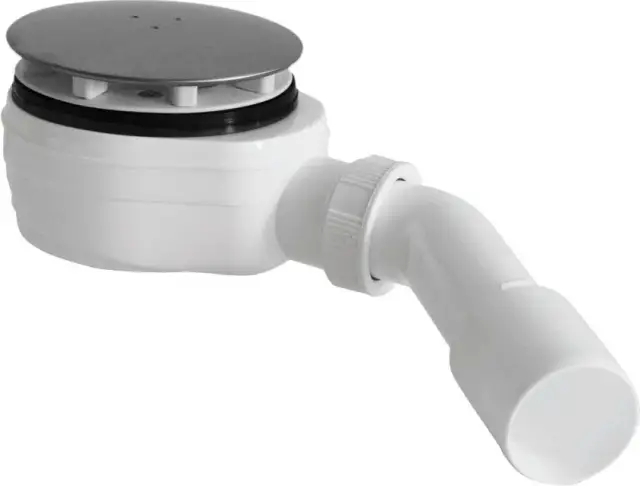 Radaway Сифон для душевого поддона с верхней очисткой, пластиковый, цвет: нержавеющая сталь R580