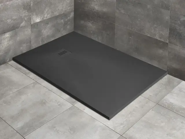 Radaway Kyntos F Поддон для душа из композита, 150х90х3h см под решетку, цвет: antracite HKF15090-64