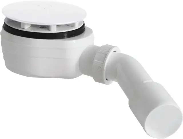 Radaway Сифон для душевого поддона с верхней очисткой, пластиковый, цвет: белый матовый R580W