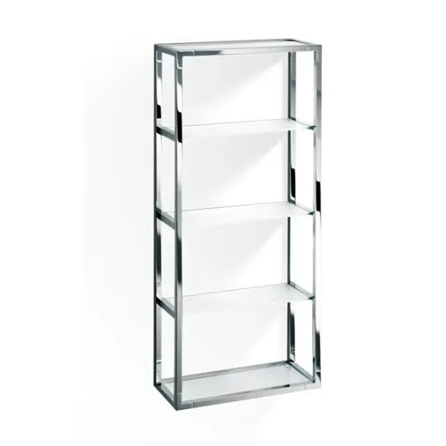 Decor Walther Universal ET 6 Шкафчик открытый 35x15xh80 см, стекло белое, цвет хром 0702704