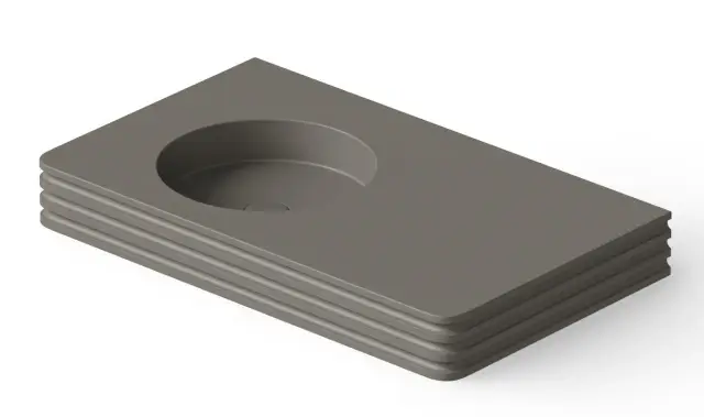 Dea Design Раковина накладная 80x48x10h см, Solid Surface, цвет: grey DD9803 800 3