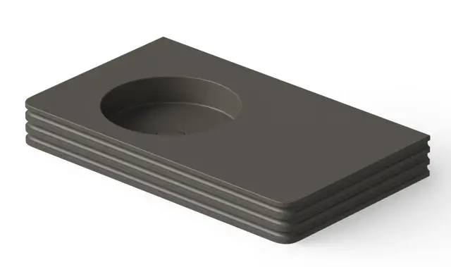 Dea Design Раковина накладная 80x48x10h см, Solid Surface, цвет: graphite DD9803 800 5