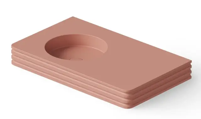 Dea Design Раковина накладная 80x48x10h см, Solid Surface, цвет: lotus DD9803 800 13