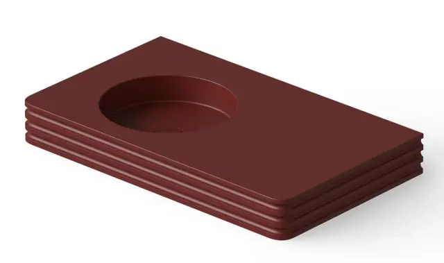 Dea Design Раковина накладная 80x48x10h см, Solid Surface, цвет: red wine DD9803 800 17