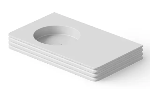 Dea Design Раковина накладная 80x48x10h см, Solid Surface, цвет: white DD9803 800 18