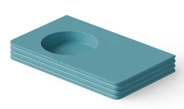 Dea Design Раковина накладная 80x48x10h см, Solid Surface, цвет: wave DD9803 800 15