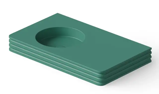 Dea Design Раковина накладная 80x48x10h см, Solid Surface, цвет: green DD9803 800 10