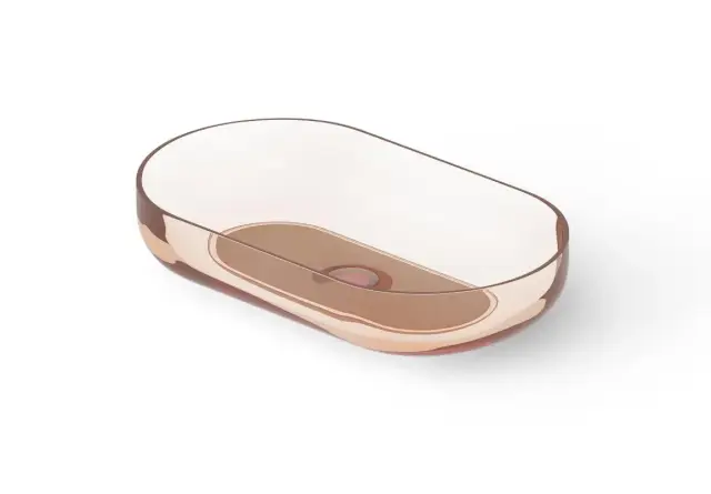 Dea Design Раковина чаша 58x34x12h см, Glasstech, цвет: brown copper DD9104 580 R9