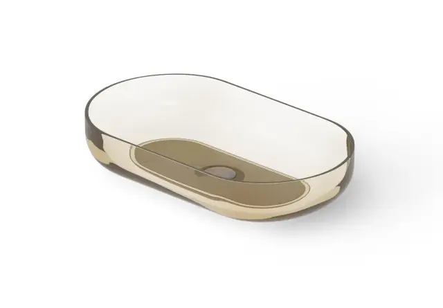 Dea Design Раковина чаша 58x34x12h см, Glasstech, цвет: classic green DD9104 580 R6